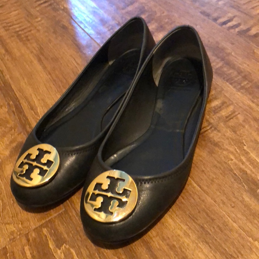 Tory Burch Black Ballet Style Flats. Size 8